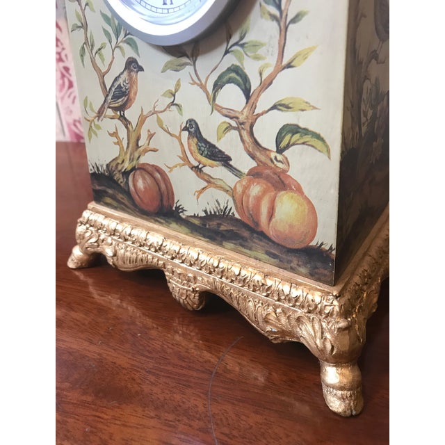 An exquisite little jewel that will remind you of the time. Perfect on a vanity, shelf, mantle. Hand Painted on Wood...