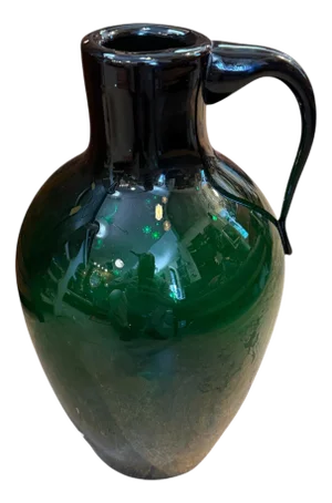 Vintage Italian Large Green Ewer Vase