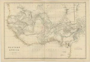 Antique Map of Western Africa by W. G. Blackie, 1859
