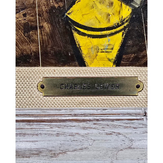 Wood Charles Levier - Still Life With a Martini Glass - Oil Painting For Sale - Image 7 of 12