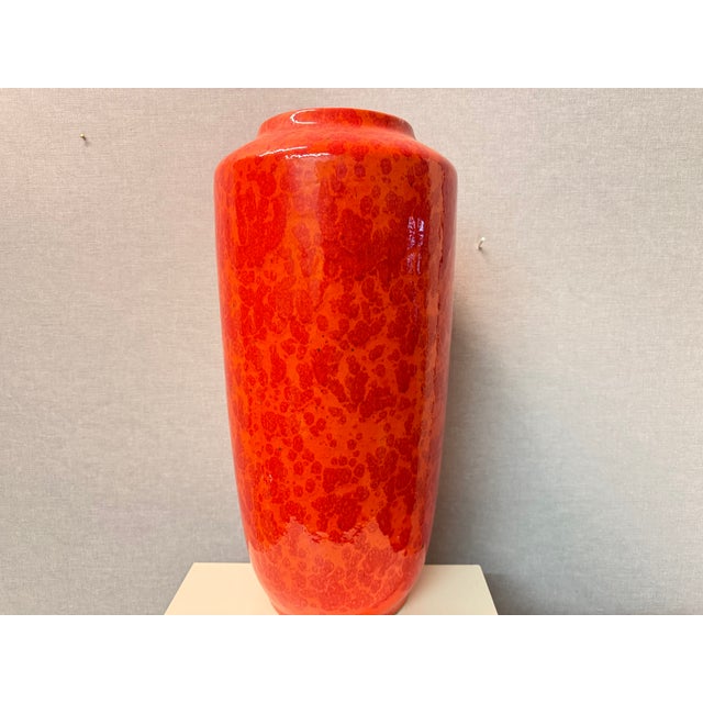Vintage 517-50 Orange Fat Lava Floor Vase from Scheurich, 1970s For Sale - Image 12 of 16