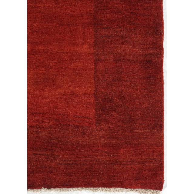 Vintage Hand-Knotted Persian Gabbeh Rug 10'0" X 12'6" For Sale - Image 4 of 6