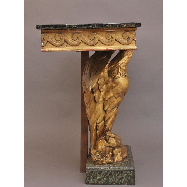 Gold Antique Early 20th Century Gilt and Marble Top Console Table, 1920s For Sale - Image 8 of 15