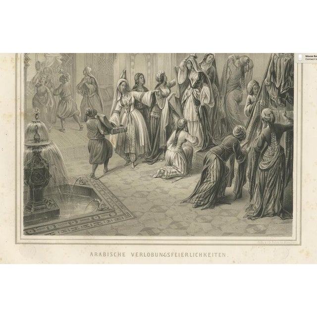 Arabian Engagement Ceremony Interior Scene, 1846, Paper For Sale - Image 4 of 9