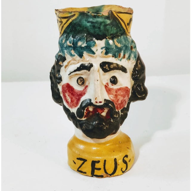 Italian Majolica Zeus Hera Double Sided Vase For Sale - Image 13 of 13