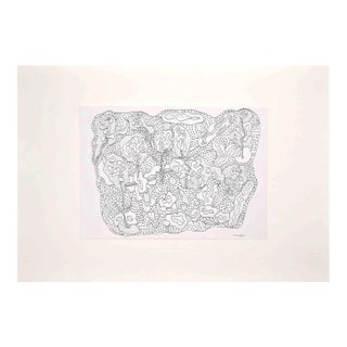 Maurizio Gracceva, Composition- Original Ink and Watercolor, 2010 For Sale