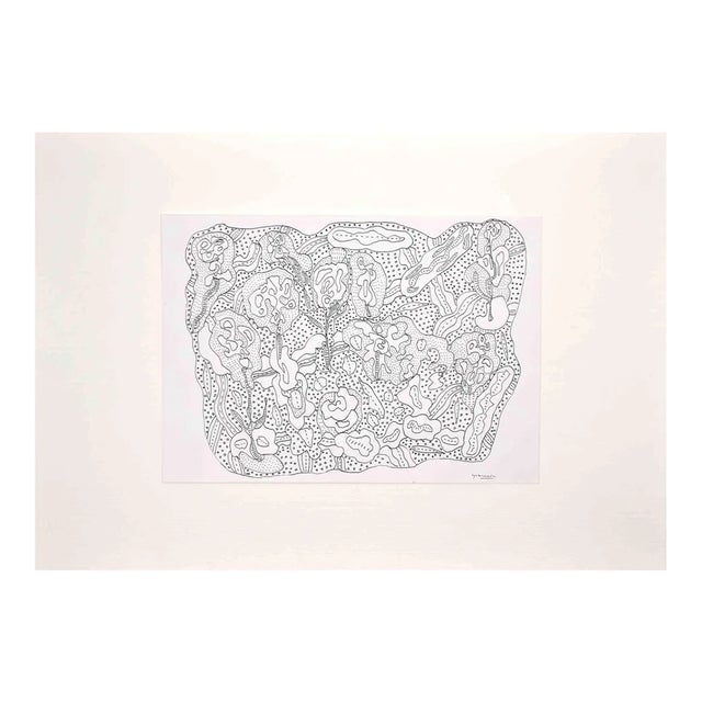 Maurizio Gracceva, Composition- Original Ink and Watercolor, 2010 For Sale