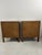 Set of 2 Italian Art Deco bedside tables, 1940s. Door and shelf inside. Good condition.