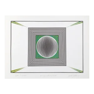 2010s "Suspended Green" Screen Print by Gisela Beker