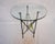 Antique Metal Campaign Table on Tri-Pod Base With Glass Top For Sale - Image 4 of 11