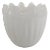 Midcentury Modern Milk Glass Ruffle Vase For Sale