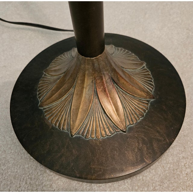 Early 21st Century Bora Chic Brass Finish Palm Floor Lamp For Sale - Image 5 of 6
