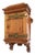 Antique Arts and Crafts European Small Wall Cabinet in Oak and Brass, 1900s For Sale
