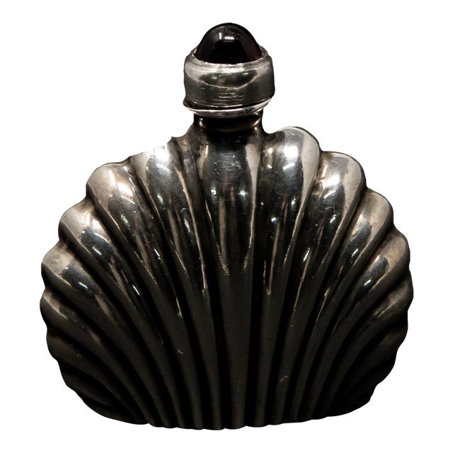 Antique Tiny Sterling Silver Perfume Bottle For Sale