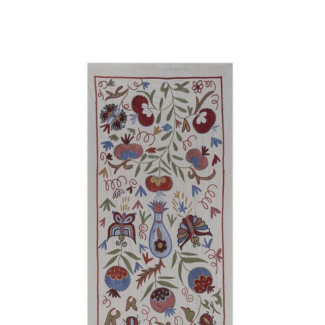Rustic Style Embroidered Peacock Cotton Runner - Floral and Bunny Motif for Table Decoration 1'6'' x 4'7'' Dimension; 20"...