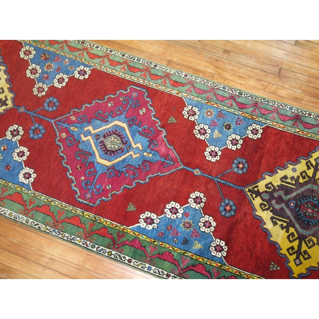 Antique Turkish Karapinar Runner - 3'5" x 14' For Sale In New York - Image 6 of 6