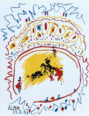 Pablo Picasso, The Little Bullfight, 1958, Original Signed Lithograph