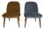 Vintage 1950s Mid Century Modern Upholstered Accent Chairs - Set of 2 For Sale