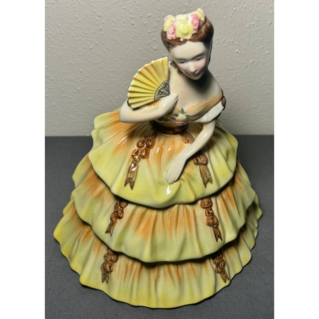 Up for sale is a Vintage 1950’s American Goldscheider Everlast Ceramic Southern Belle Figurine! It measures 10” tall. The...