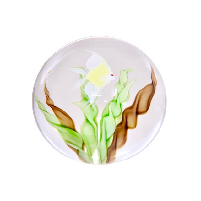 Traditional 1970s Orient & Flume Art Glass Angel Fish Paperweight For Sale - Image 3 of 5