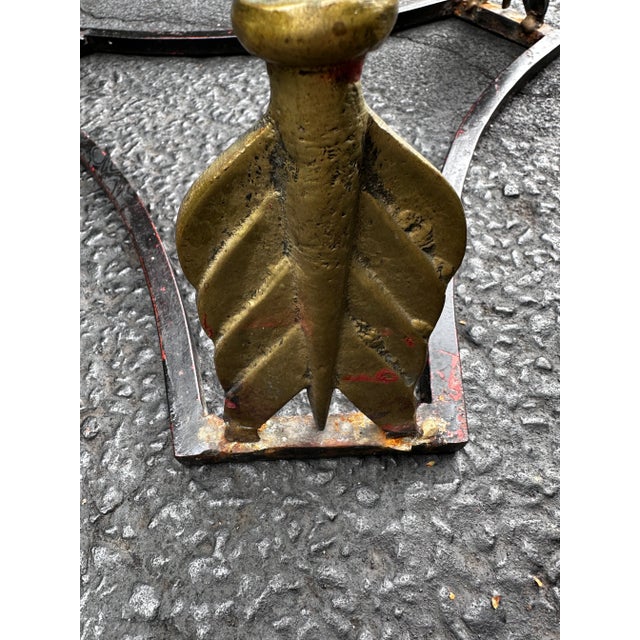 Pair of Empire Metal and Gilt 'Bow & Arrow' Plant Stands For Sale - Image 12 of 12