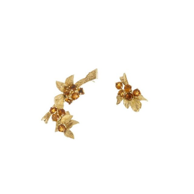 Earrings in 18K Gold and Citrine, Set of 2 For Sale - Image 6 of 6