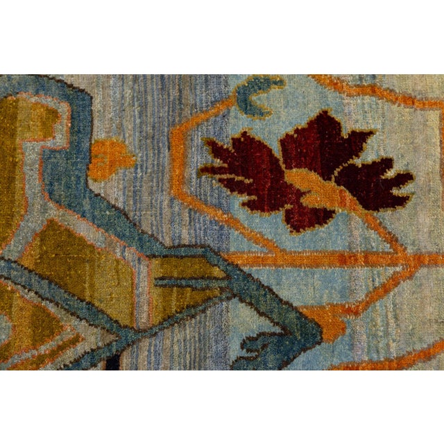 2020s 9x12 Modern Persian Bidjar Style Hand-Knotted Wool Rug Mirrored Arboreal Motif For Sale - Image 5 of 11