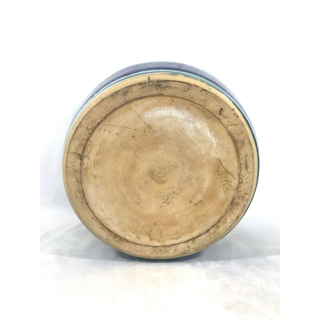 Vintage Chinese Blue & White Porcelain Planter, Wrap Around Shan Shui Mountain & Water Landscapes For Sale - Image 11 of 11