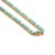 18k Yellow Gold 13.8ct Round Sleeping Beauty Turquoise & Diamond Tennis Necklace For Sale - Image 10 of 17