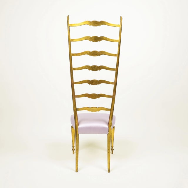 Mid 20th Century A Mid-Century Chiavari Giltwood Side Chair For Sale - Image 5 of 11