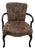 Vintage Leopard Print Cushioned Wooden Chair For Sale