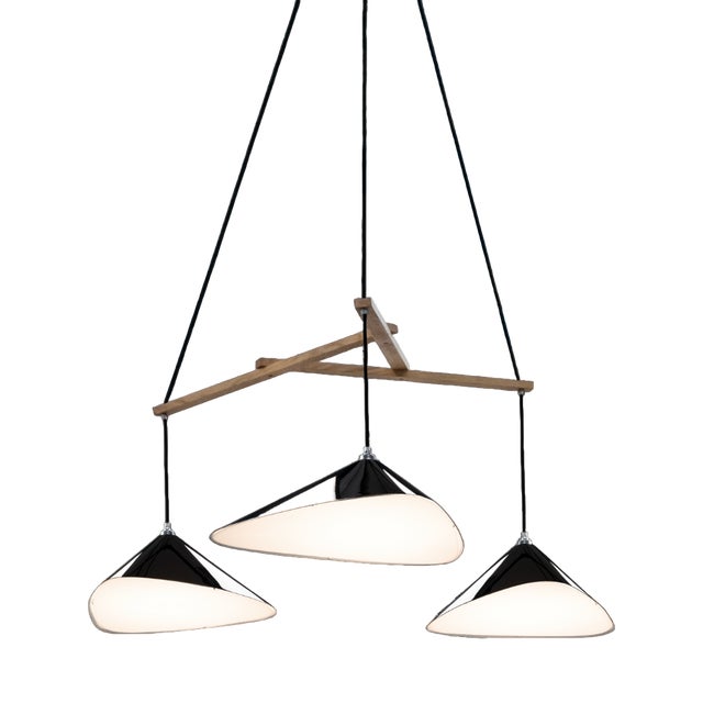 Emily Group of Three in High Gloss Paint Pendant Light from Moss Objects For Sale