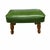 Vintage mid century green vinyl / faux leather footstool. Measures 16.5” w x 10.5” d x 10” h. Two tiny slits on one side....