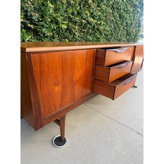 Mid-Century Modern Teak Sideboard Credenza For Sale - Image 9 of 15