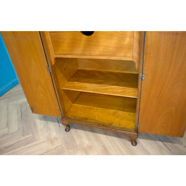 Art Deco British Burr Walnut Tallboy, 1930s For Sale - Image 10 of 11