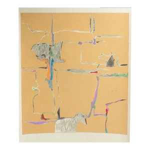 1981 Abstract Mixed Media Painting by Harry Hilson