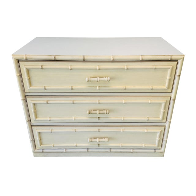 Add a touch of iconic Hollywood Regency glamour to your space with this classic 3-drawer bachelor chest from the sought-...