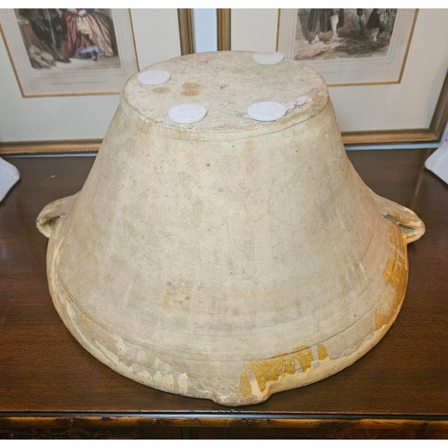 A Monumental 19th Century French Tian Bowel With 2 Loop Handles and Beautiful Poor Spout For Sale - Image 13 of 18