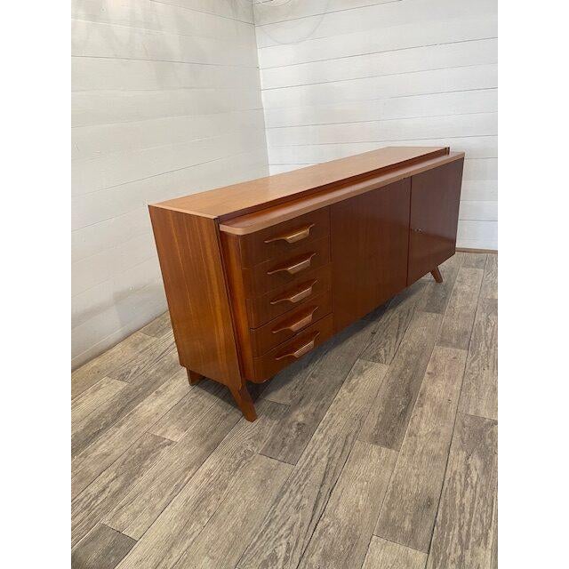 Vintage Retro Sideboard by Novy Domov, 1970 with rare Blue Drawers In superb condition with key Dims; H= 77 cm W= 159 cm...
