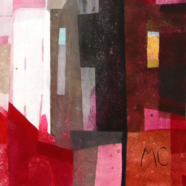 Blue Sky Village - Original Abstract Village Landscape Acrylic Painting on Canvas For Sale In Los Angeles - Image 6 of 7
