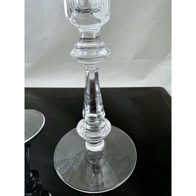2000 - 2009 Waterford Crystal Curraghmore Candle Holders 8.25" For Sale - Image 5 of 6