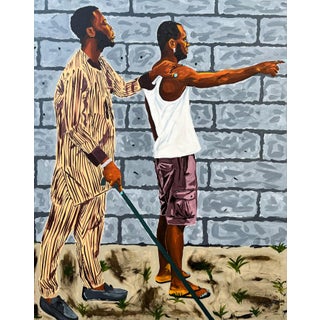 A Shepherds Directive, Acrylic on Canvas, Unique Contemporary, Emmanuel Akolo (2023) For Sale