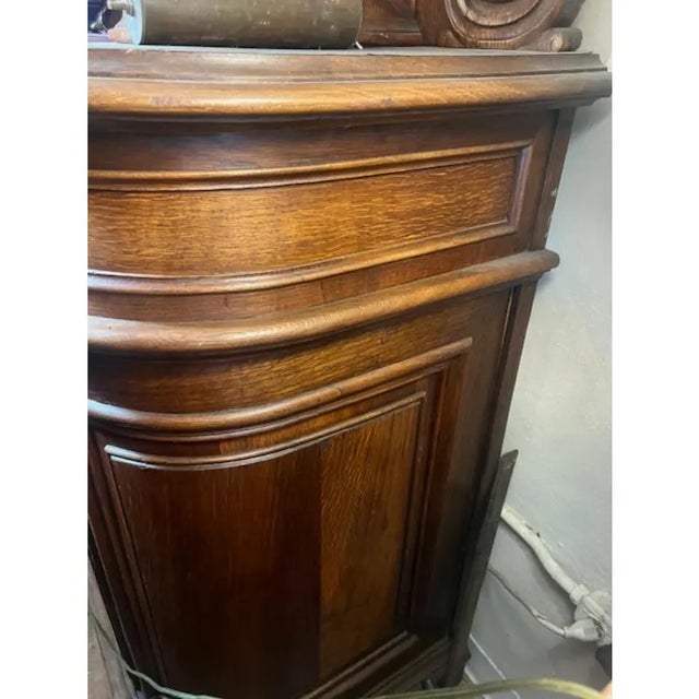 7 Ft Long Large Antique Oak French Buffet Renaissance Server For Sale In West Palm - Image 6 of 9