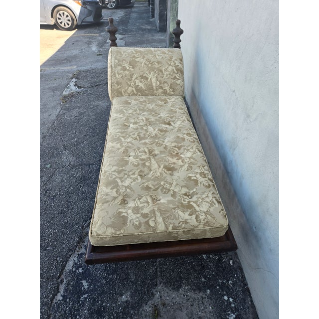 Wood Late 19th C Anglo Indian Chaise Lounge Original Condition For Sale - Image 7 of 14