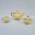 Mid-Century Modern Canary Yellow Tea Set With Pumpkin Vine Handles Set of 3 3 Pieces For Sale - Image 3 of 13