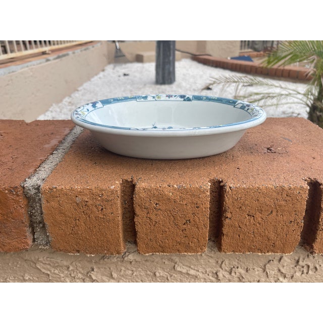 Folk Art 1960s Newport Pottery England Cherryming Nathan Straus Vitrified Serving Bowl For Sale - Image 3 of 4