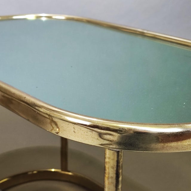 Bedside Tables in Glass and Gilt Metal, 1970s , Set of 2 For Sale - Image 10 of 14