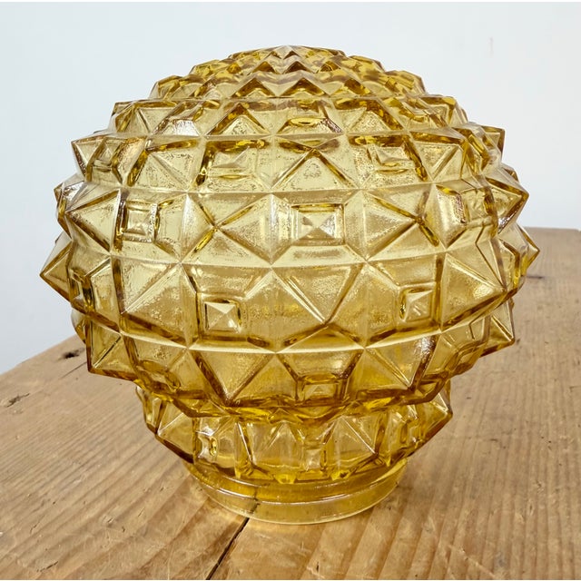 Vintage White Porcelain and Glass Ceiling Light, 1970s For Sale - Image 10 of 14