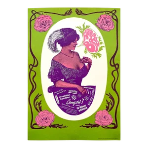 Lothar Gunther Buchheim Vintage 1968 Mid Century Modern " Hallo Boys " Psychedelic Pop Art Poster