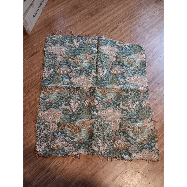 Green 1990s Designer Tapestry Upholstery Fabric Remnants- Set of 3 For Sale - Image 8 of 10